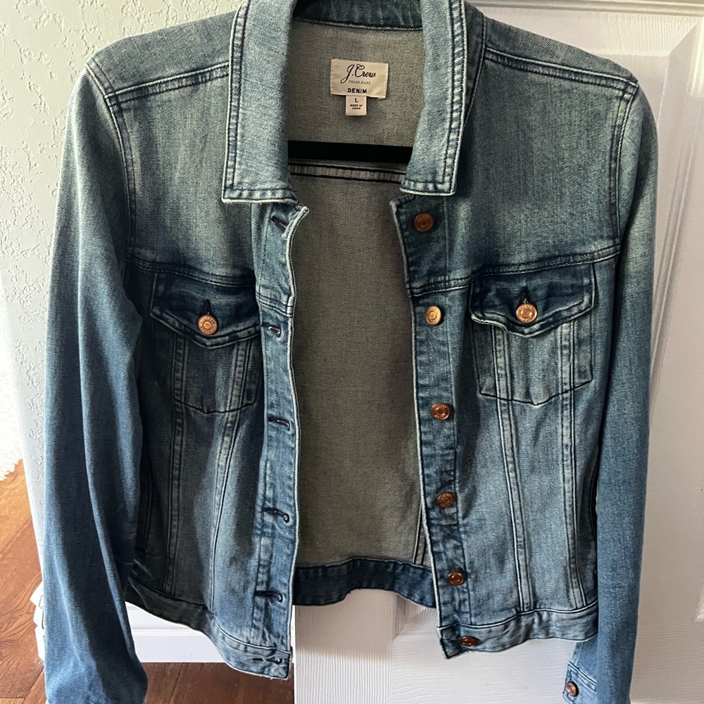 J Crew Jean Denim Jacket size large